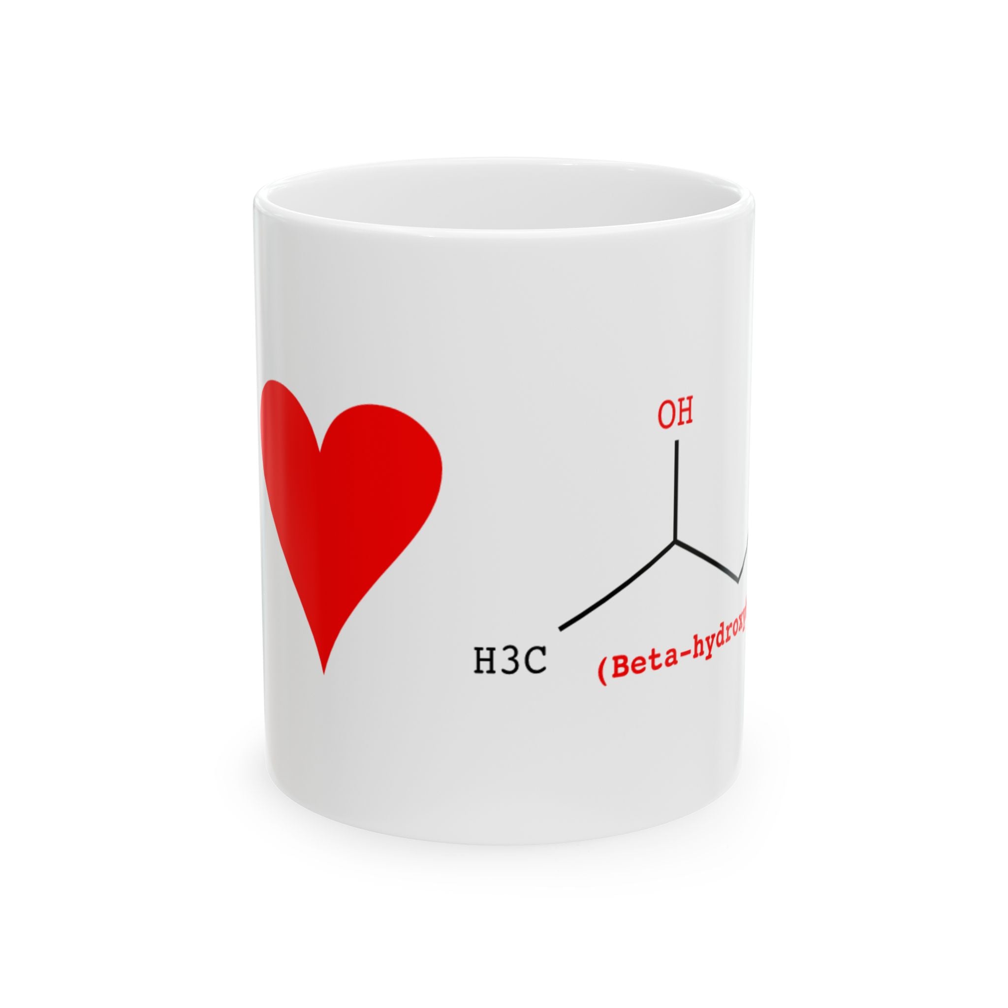 I Heart Beta-hydroxybutyrate | Chemistry Molecule Coffee Cup